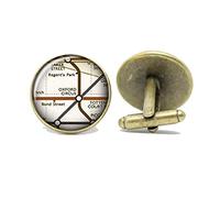 Death Devil London Underground map Silver or Bronze Plated Cufflinks Gifts for Travellers,Gift of Love