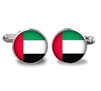 Death Devil United Arab Emirates Flag Cufflinks, Love the National Flag, The Gift of Patriots