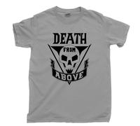Death from Above Tattoo Starship Troopers T Shirt Mobile Infantry Ricos Roughnecks Tee(3X-Large)