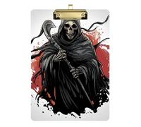 Death God Black A4 clipboard Binder Plastic for Nursing Student Trade Quest Gold 9 x 12 in