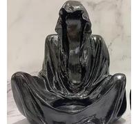 Death God Crystal Ball - Grim Reaper Figurine With Light Up Ball Crystals Glowing Balls With Floating Bat