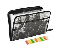 Death God Skull Expandable Folders 13 Pockets A4 Letter Size with Zipper Closure for Folder for School