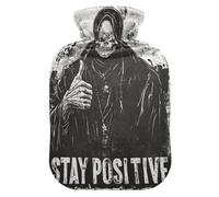 Death God Skull Gothic hot Waterbottle with Soft Cover, 1L hot Water Bags for Arthritis, Arthritis
