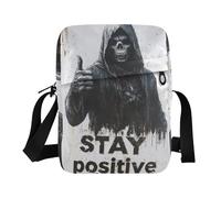 Death God Skull messenger bag for men crossbody bag Women's Cross Body Purse Adjustable Strap for outdoor sports School