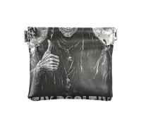 Death God Skull PU Leather Small Coin Fancy Mini Makeup Bag for Girls Ladies Handbag