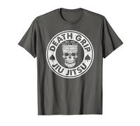Death Grip Jiu-Jitsu Brazilian Jujitsu BJJ MMA T-Shirt, Men, Asphalt Grey, Large