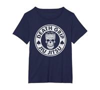 Death Grip Jiu-Jitsu Brazilian Jujitsu BJJ MMA T-Shirt, Women's Plus, Navy Blue, 6X