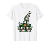 Death Grip? Perfected Pun Ball Swing Golf Halloween Funny Value Graphic T-Shirt, Men, White, XL