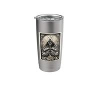 Death Head Moth Gothic Occult Rose Pentagram Art Stainless Steel Insulated Tumbler
