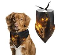 Death Holding Ace of Spades Dog Bandana Adjustable Pet Scarf Bib Cute Triangle Handkerchief for Dogs Cats Gifts