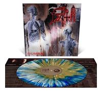 DEATH - HUMAN BONE WHITE BLUE JAY GOLD TRI COLOR MERGE WITH SPLAT - M1111z