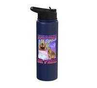Death is Coming Eat Trash Be Free Capibara Stainless Steel Insulated Water Bottle