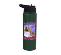 Death is Coming Eat Trash Be Free Capibara Stainless Steel Insulated Water Bottle
