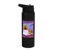 Death is Coming Eat Trash Be Free Capibara Stainless Steel Insulated Water Bottle