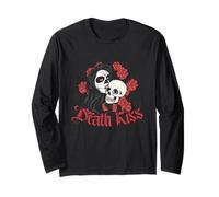 Death Kiss in love skeleton, skull, day of the dead Long Sleeve T-Shirt