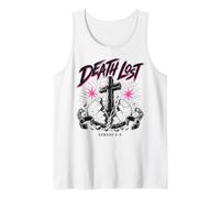 Death Lost Romans 6:9 Christian Cross Resurrection Tank Top