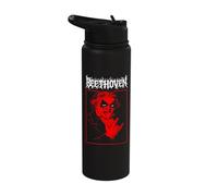Death Metal Beethoven Corpse Paint, Classical Music Composer Stainless Steel Insulated Water Bottle