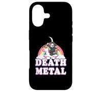 Death Metal Funny Rainbow Grim Reaper Unicorn Rock Music Case for iPhone 17