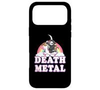 Death Metal Funny Rainbow Grim Reaper Unicorn Rock Music Case for iPhone 17 Pro Max