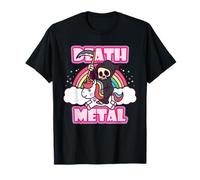 Death Metal Grim Reaper Pink Unicorn Funny Heavy Metal T-Shirt