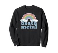Death Metal Music Rainbow Funny Metalhead Musician Vintage Sweatshirt