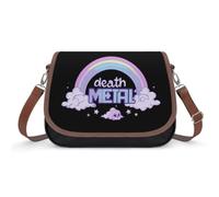Death Metal Rainbow Crossbody Bag Messenger Purse