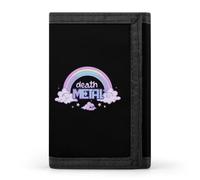 Death Metal Rainbow Men's Trifold Wallet Credit Card Holder | Slim Minimalist Front Pocket Wallets