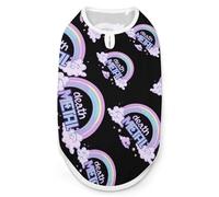 Death Metal Rainbow Print Pet Clothes T Shirt Pets Clothing Vests Tee Tops Dogs Costume Coat For Dog Cat S