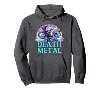 Death Metal Rainbow, Reaper with Dragon Funny Death Metal Pullover Hoodie