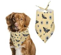 Death Moth Dog Bandana Puppy Scarf Pet Triangle Bib Handkerchief Accessories for Medium Large Dogs