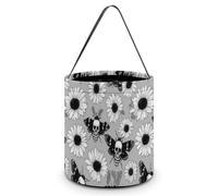 Death Moth Floral Print Halloween Candy Bag Trick Or Treat Bag | Party Favors,Candy Bucket,Candys Gift Basket