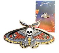Death Moth Pin - Gothic Death's-Head Hawkmoth Accessory for Dark Aesthetic, Creepy Cute Nature-Inspired Bug Pin, Perfect for Gothic Fashion & Collectible Insect Lovers