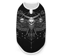 Death Moth Print Pet Clothes T Shirt Pets Clothing Vests Tee Tops Dogs Costume Coat For Dog Cat L