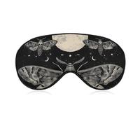 Death Moth Skull Galaxy Sleep Mask Lightweight Blindfold Eye Mask with Adjustable Strap for Men Women