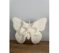 Death Moth Skull Gothic Decor Candle | Fragranced | Gift Present Decor Soy Wax Candle (Lime Basil Mandarin)