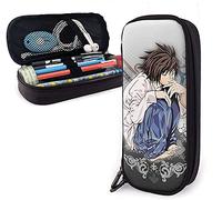 Death No-Te L Lawl-Iet Leather Pencil Case, Big Capacity Pencil Pen Case, Multi-Slot Pencil Bag Pouch Holder Box for School Office Adult Children