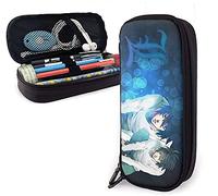 Death No-Te L Lawl-Iet Leather Pencil Case, Big Capacity Pencil Pen Case, Multi-Slot Pencil Bag Pouch Holder Box for School Office Adult Children