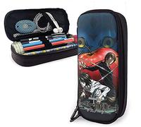 Death No-Te L Lawl-Iet Leather Pencil Case, Big Capacity Pencil Pen Case, Multi-Slot Pencil Bag Pouch Holder Box for School Office Adult Children