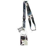 Death Note Detective L Anime Lanyard ID Badge Holder with 2' Rubber Charm