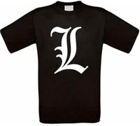 Death Note L Lawliet Anime Manga Cult Mens T Shirt 100% Cotton(Large)