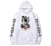 Death Note L·Lawliet Hoodie Anime Cosplay Costume Sweatshirt Pullover Long Sleeve Casual Sportswear Sweatshirts for Men Women White