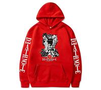 Death Note L·Lawliet Hoodie Anime Cosplay Costume Sweatshirt Pullover Long Sleeve Casual Sportswear Sweatshirts for Men Women Red