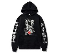 Death Note L·Lawliet Hoodie Anime Cosplay Costume Sweatshirt Pullover Long Sleeve Casual Sportswear Sweatshirts for Men Women Black