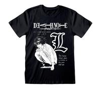Death Note Men's Mono Sketch T-Shirt in Black | Size: Small Death Note Black S