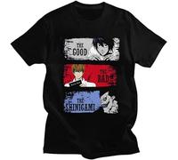 Death Note MisaMisa Yagami Light Mikami Teru Manga Mens Cotton Pullover Men's Crewneck T-Shirt Short Sleeve Top Unisex Pure Cotton Tee Black XXXL
