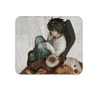 Death Note Mouse Pad 26x21cm Anime Non-Slip Mousepad L/Light Yagami/Misa Amane Printed Soft Mice Mat for Gaming Working Mouse Mat