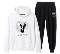 Death Note Tracksuit Anime Cosplay Costume Ryuk Printed Hoodie and Pants Suit Harajuku Sportswear for Women Men