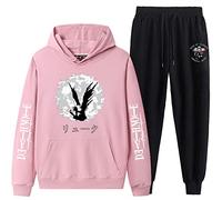 Death Note Tracksuit Anime Cosplay Costume Ryuk Printed Hoodie and Pants Suit Harajuku Sportswear for Women Men