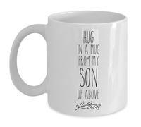Death of a son coffee is a hug in a mug cup grief memorial rae dunn kitchen inspired mugs, Bereavement grieving for loss of child, Celebration of life ideas sympathy in heaven funeral condolence