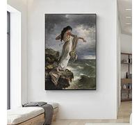 Death of Sappho by Miguel Carbonell Selva Prints On Canvas Famous Painting Reproduction Poster For Living Room Home Decor31.4”x47.2(80x120cm) No frame